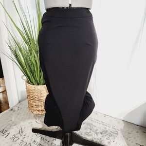 Evec𝅺 Sexy High Waist Bodycon Mermaid Pencil Midi Ruched Back Sz S